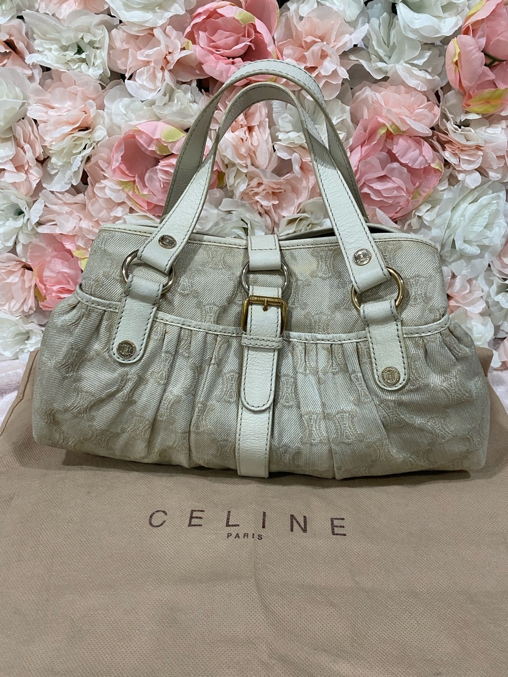 Celine Ruched Monogram Bag
